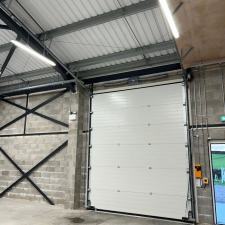 Indoor view Sectional overhead doors project Indoor view Sectional overhead doors project
